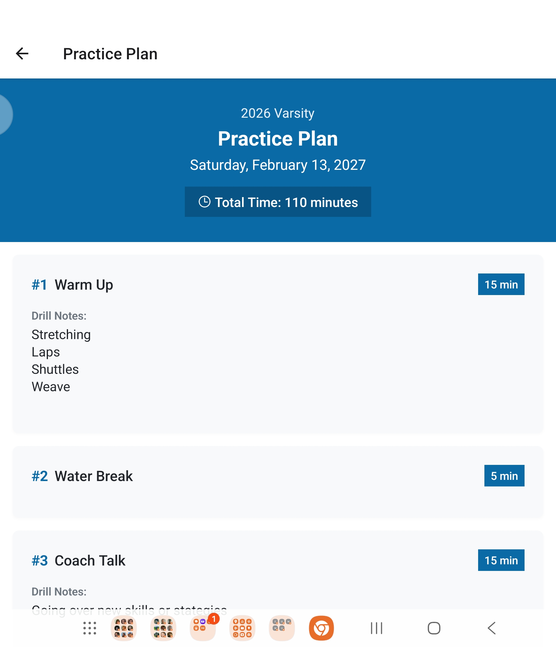 Practice Plan
